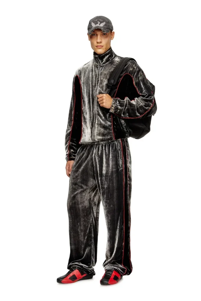 p-hay Track pants in treated velvet p-hay Track pants in treated velvet