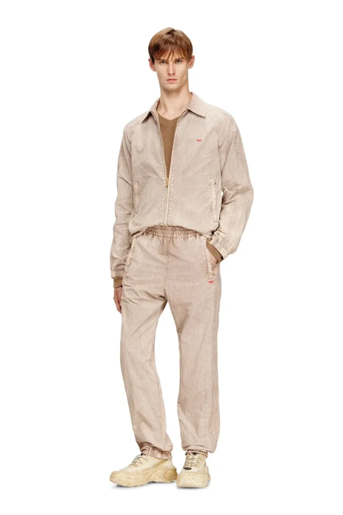 p-iusko-ag Washed nylon pants with side bands p-iusko-ag Washed nylon pants with side bands