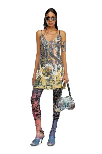 p-koll-dev Destroyed tights with cinema prints