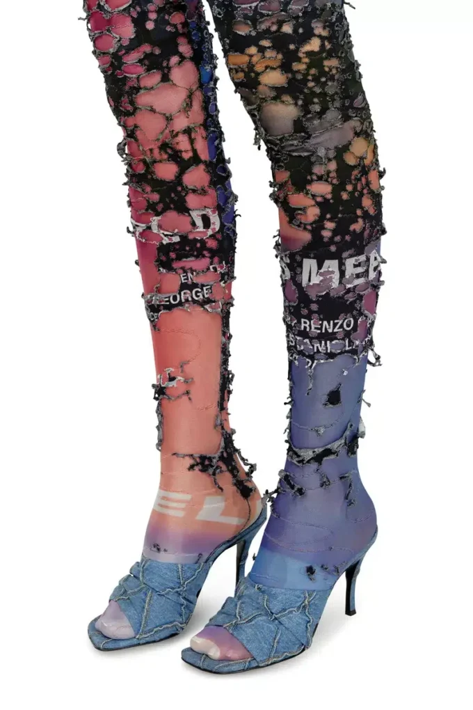 p-koll-dev Destroyed tights with cinema prints p-koll-dev Destroyed tights with cinema prints