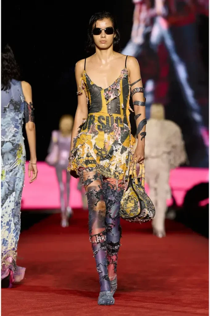 p-koll-dev Destroyed tights with cinema prints p-koll-dev Destroyed tights with cinema prints