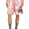 p-kurt Striped shorts with photo patches