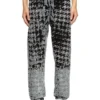 p-labis Elasticated pants in devoré houndstooth p-labis Elasticated pants in devoré houndstooth
