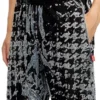 p-labis Elasticated pants in devoré houndstooth p-labis Elasticated pants in devoré houndstooth