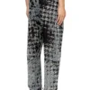 p-labis Elasticated pants in devoré houndstooth p-labis Elasticated pants in devoré houndstooth
