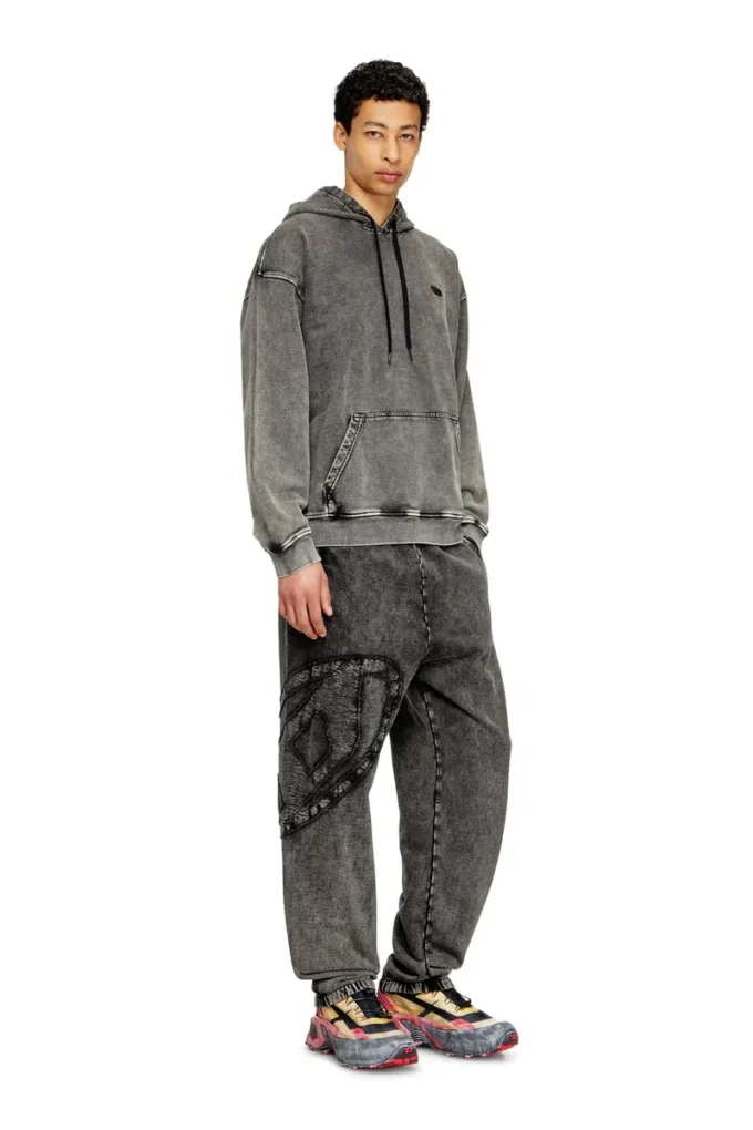 p-marky-den Organic cotton sweatpants with Oval D patch p-marky-den Organic cotton sweatpants with Oval D patch