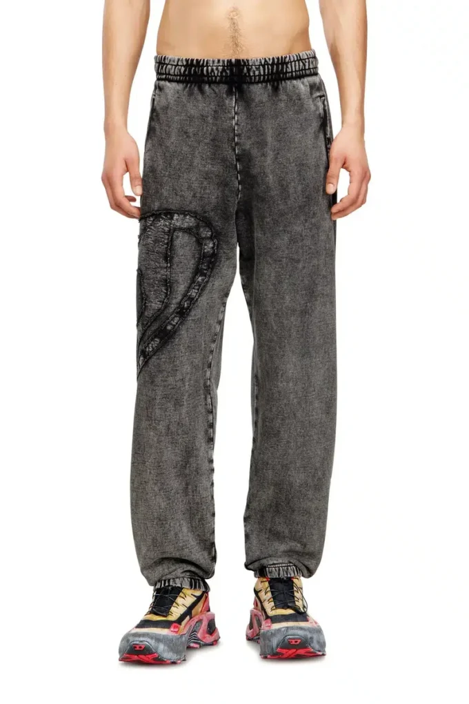 p-marky-den Organic cotton sweatpants with Oval D patch p-marky-den Organic cotton sweatpants with Oval D patch