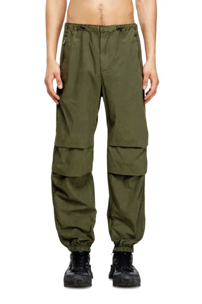 p-stitch Cotton cargo pants with side bands p-stitch Cotton cargo pants with side bands