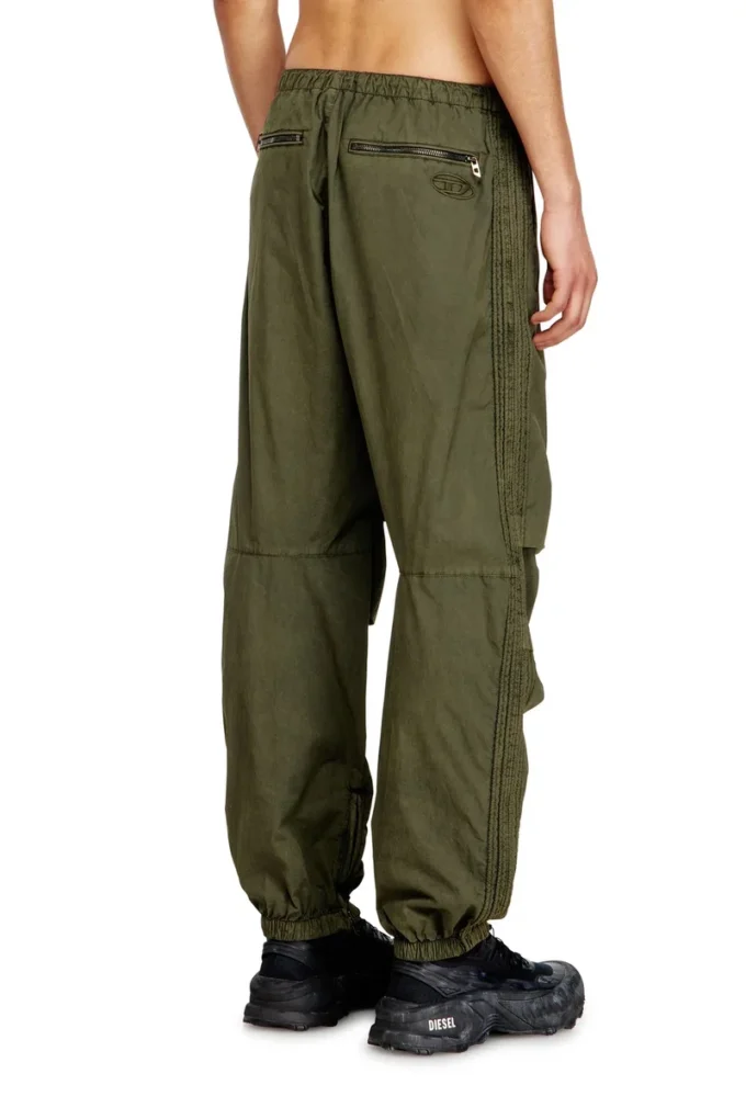 p-stitch Cotton cargo pants with side bands p-stitch Cotton cargo pants with side bands