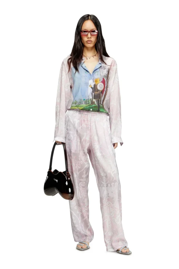 p-theck-a-ajfw Track pants with medieval print p-theck-a-ajfw Track pants with medieval print