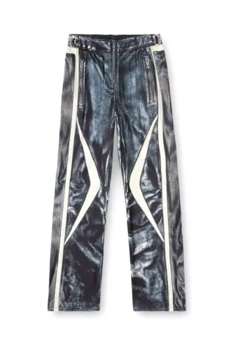p-theck-bmcz Biker-trompe l’oeil satin track pants