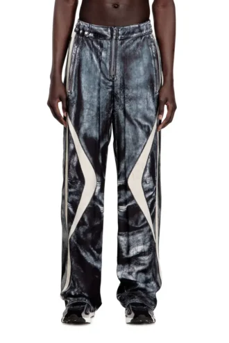 p-theck-bmcz Biker-trompe l’oeil satin track pants