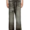 p-theck-lkct Elasticated pants in denim-look viscose p-theck-lkct Elasticated pants in denim-look viscose
