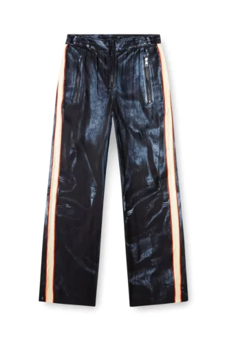 p-thecks-nman Viscose trousers with biker print
