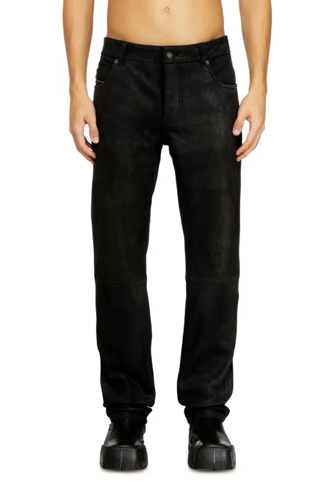 p-vyll-dmbi Jean-cut leather pants