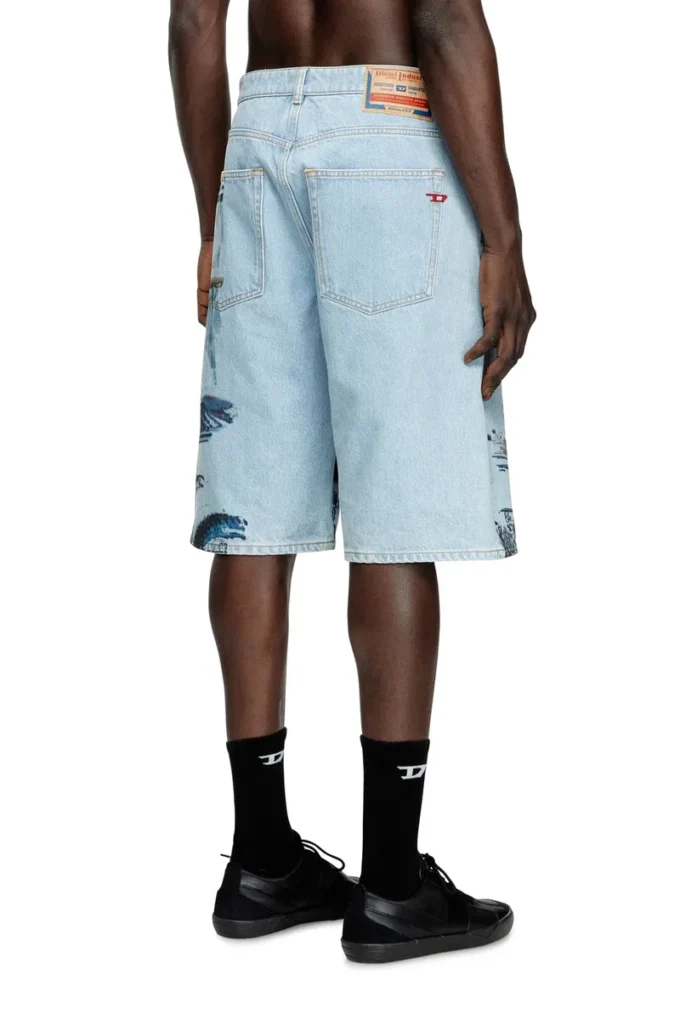 pr-d-rixford-s Denim shorts with faded print pr-d-rixford-s Denim shorts with faded print