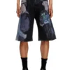 pr-d-rixford-s Denim shorts with multicolour print pr-d-rixford-s Denim shorts with multicolour print