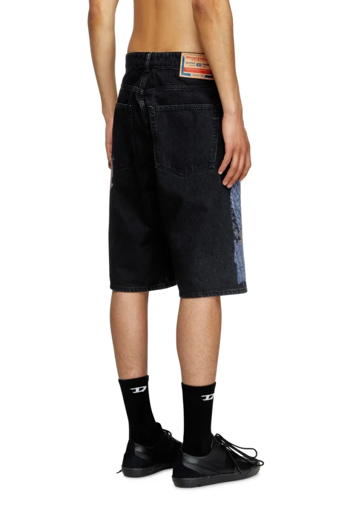 pr-d-rixford-s Denim shorts with multicolour print pr-d-rixford-s Denim shorts with multicolour print