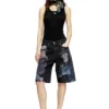 pr-d-rixford-s Denim shorts with multicolour print pr-d-rixford-s Denim shorts with multicolour print