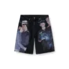 pr-d-rixford-s Denim shorts with multicolour print pr-d-rixford-s Denim shorts with multicolour print