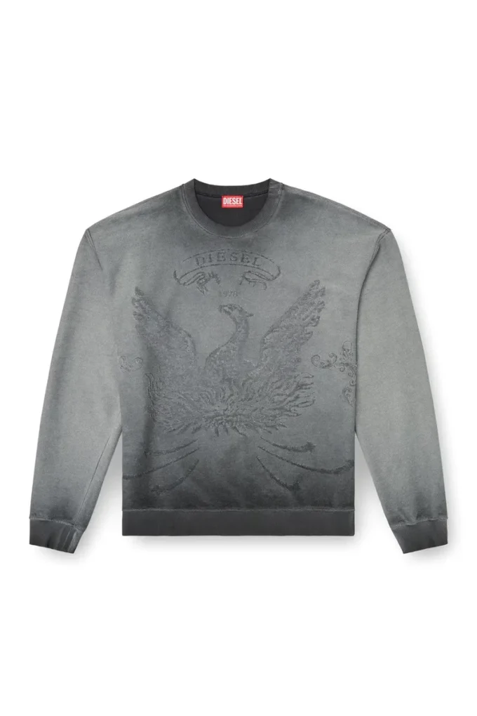 s-aron Faded sweatshirt with devoré Phoenix logo s-aron Faded sweatshirt with devoré Phoenix logo