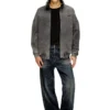 s-batel-v1 Teddy-lined zip jacket with denim effect s-batel-v1 Teddy-lined zip jacket with denim effect