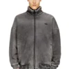s-batel-v1 Teddy-lined zip jacket with denim effect s-batel-v1 Teddy-lined zip jacket with denim effect