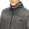 s-batel-v1 Teddy-lined zip jacket with denim effect s-batel-v1 Teddy-lined zip jacket with denim effect