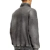 s-batel-v1 Teddy-lined zip jacket with denim effect s-batel-v1 Teddy-lined zip jacket with denim effect