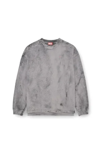 s-baxt-t1 Cracked-effect sweatshirt with micro logo