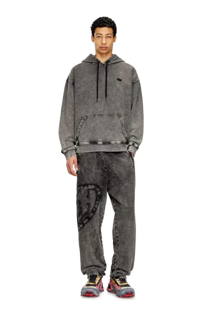 s-boxt-hood-den Hoodie with raw-cut back patch s-boxt-hood-den Hoodie with raw-cut back patch