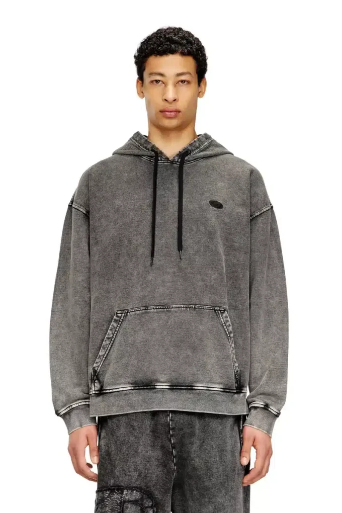 s-boxt-hood-den Hoodie with raw-cut back patch s-boxt-hood-den Hoodie with raw-cut back patch