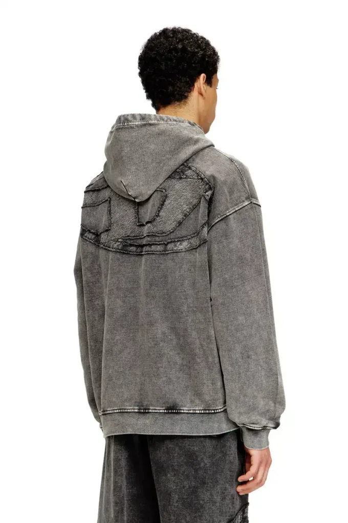 s-boxt-hood-den Hoodie with raw-cut back patch s-boxt-hood-den Hoodie with raw-cut back patch