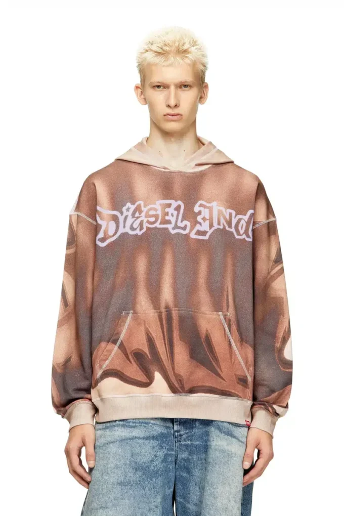 s-boxt-hood-show Hoodie with graffiti print