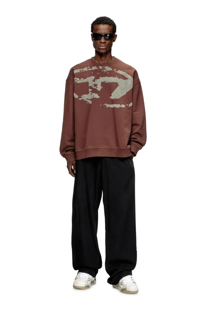 s-boxt-n5 Cotton sweatshirt with flocked Oval D s-boxt-n5 Cotton sweatshirt with flocked Oval D