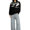 s-boxt-n5 Sweatshirt with distressed flocked logo s-boxt-n5 Sweatshirt with distressed flocked logo