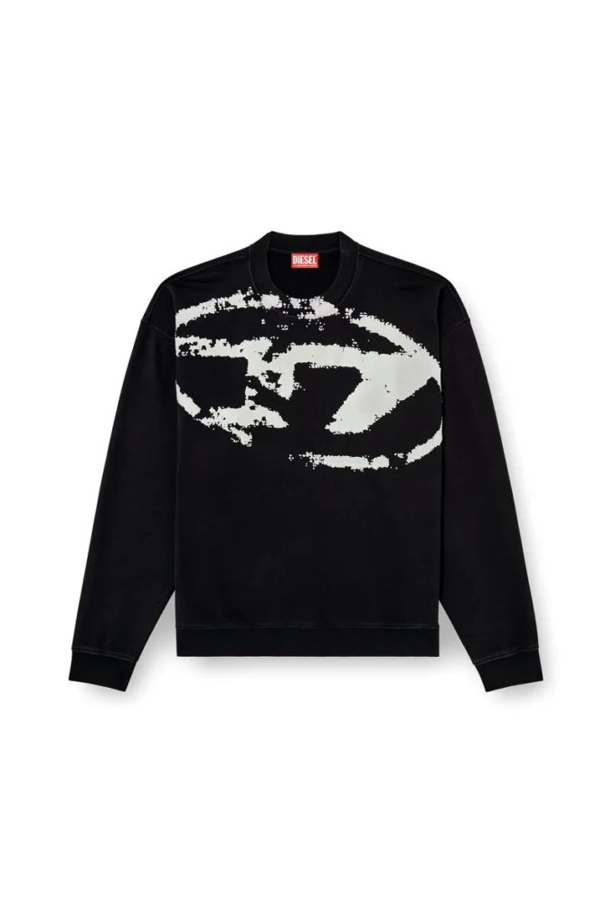 s-boxt-n5 Sweatshirt with distressed flocked logo s-boxt-n5 Sweatshirt with distressed flocked logo