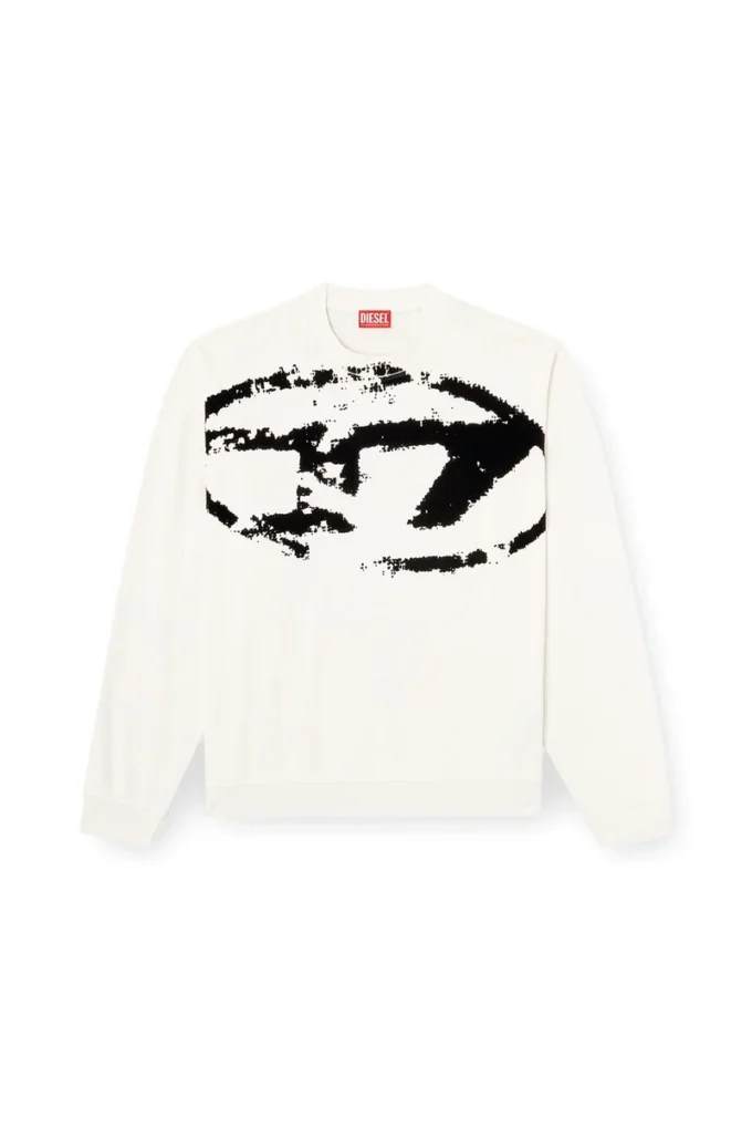 s-boxt-n5 Sweatshirt with distressed flocked logo s-boxt-n5 Sweatshirt with distressed flocked logo