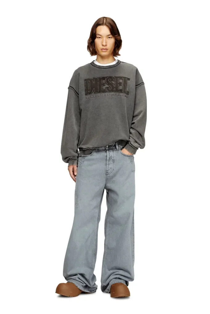 s-boxt-raw-v1 Cotton sweatshirt with appliqué logo