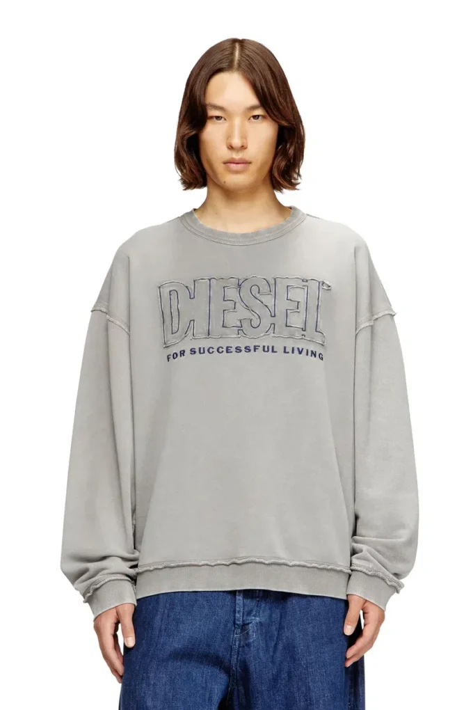 s-boxt-raw-v1 Cotton sweatshirt with appliqué logo
