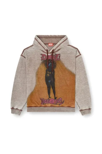 s-boxton-hood Hoodie with print and studs