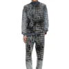 s-corr Devoré houndstooth zip-up top