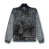 s-corr Devoré houndstooth zip-up top