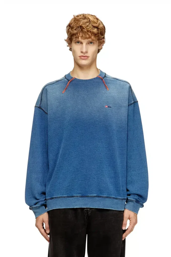 s-crao-boxt Cotton sweater with contrasting stitching