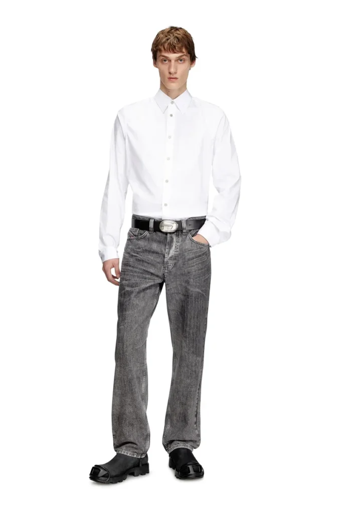 s-fitty-a Formal shirt with logo-embroidered collar s-fitty-a Formal shirt with logo-embroidered collar