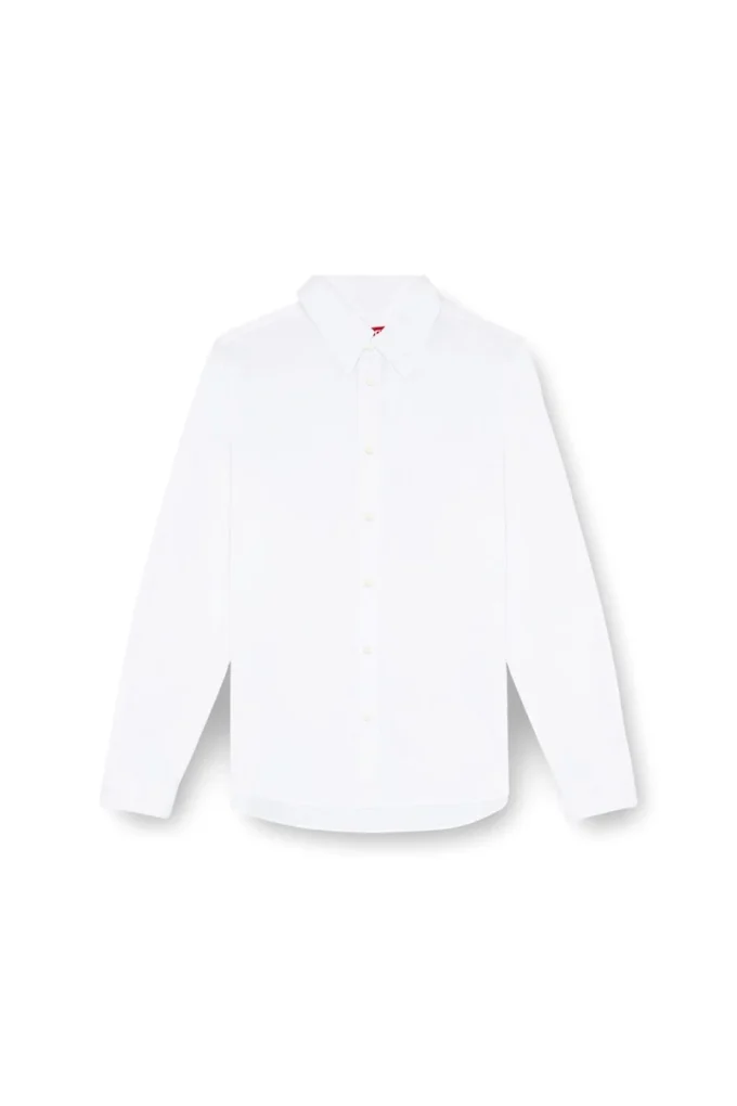 s-fitty-a Formal shirt with logo-embroidered collar s-fitty-a Formal shirt with logo-embroidered collar