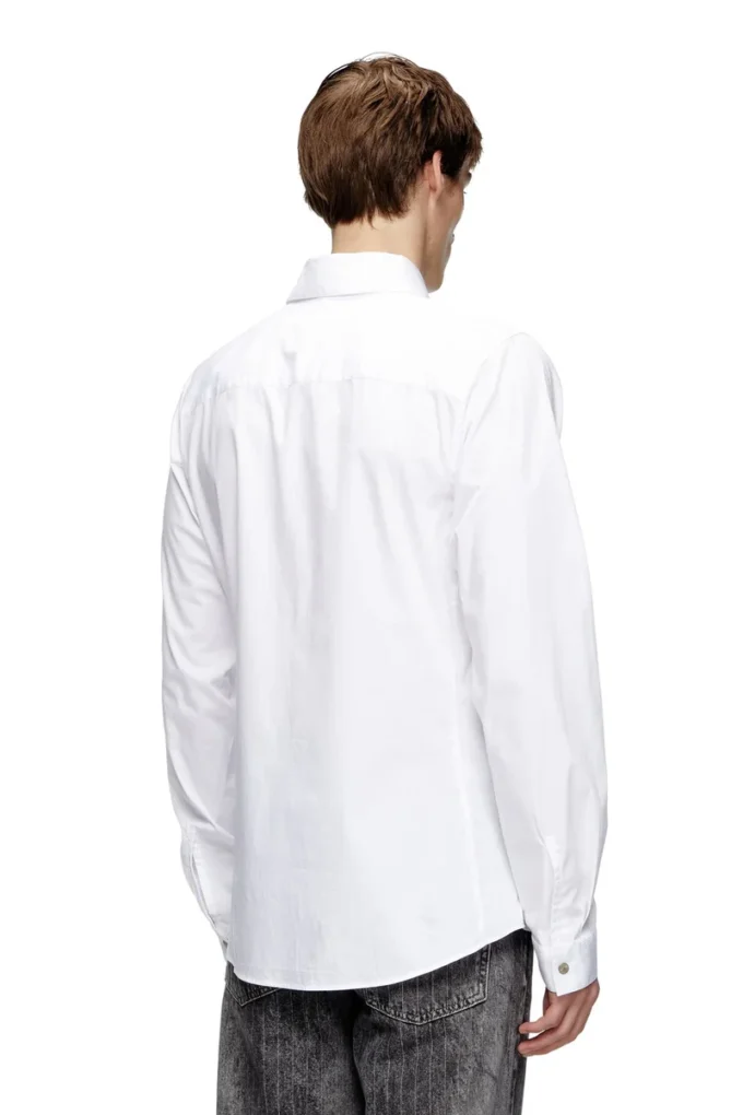 s-fitty-a Formal shirt with logo-embroidered collar s-fitty-a Formal shirt with logo-embroidered collar