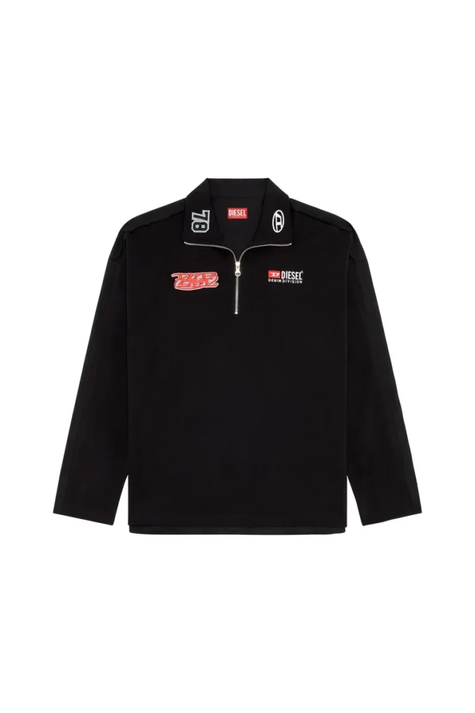 s-gander-r Half-zip shirt in jersey and poplin s-gander-r Half-zip shirt in jersey and poplin
