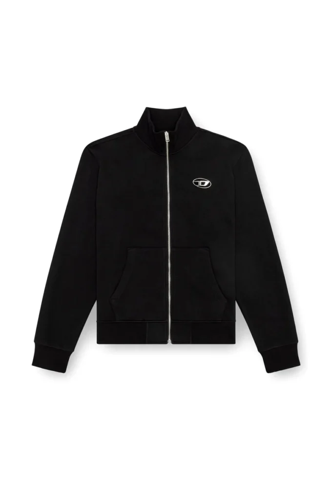 s-ginni-zip-od Zip-up sweatshirt with metallic logo