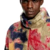 s-luke Teddy-fleece jacket with graffiti motif